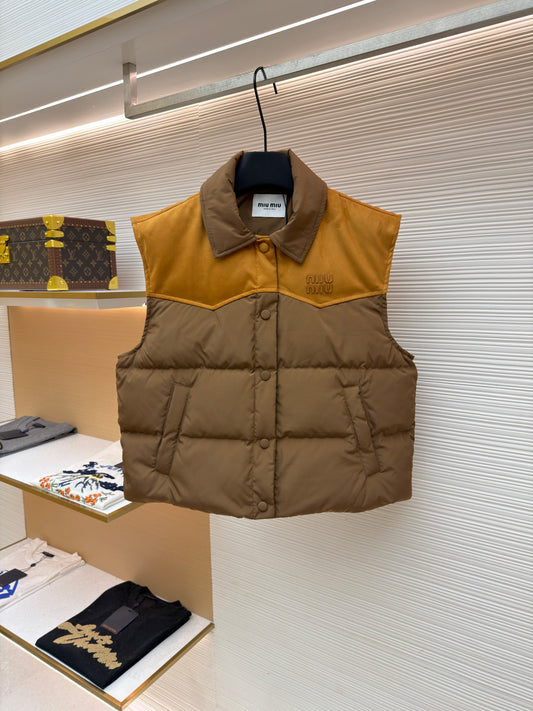 Brown and Beige Vest