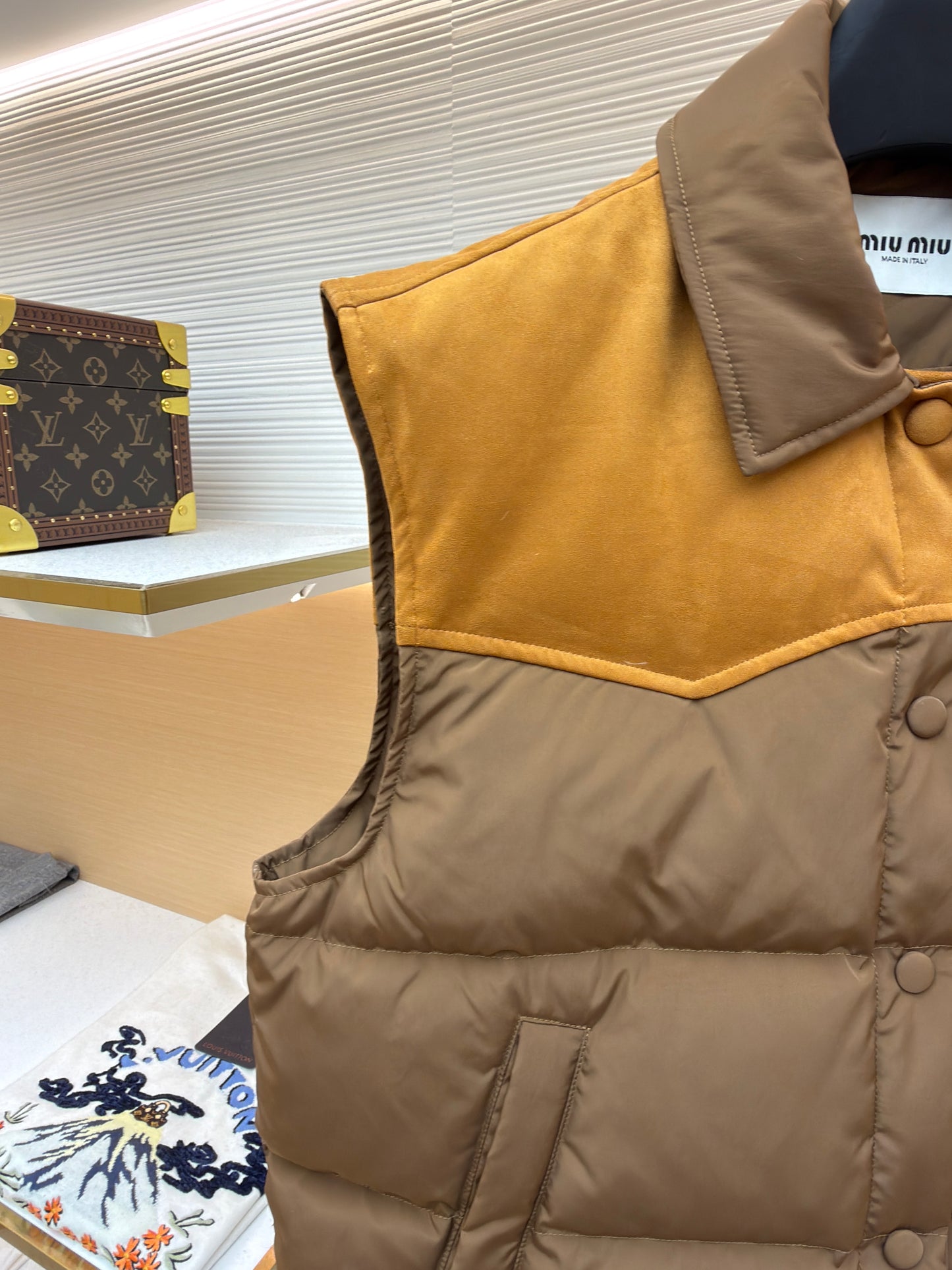 Brown and Beige Vest