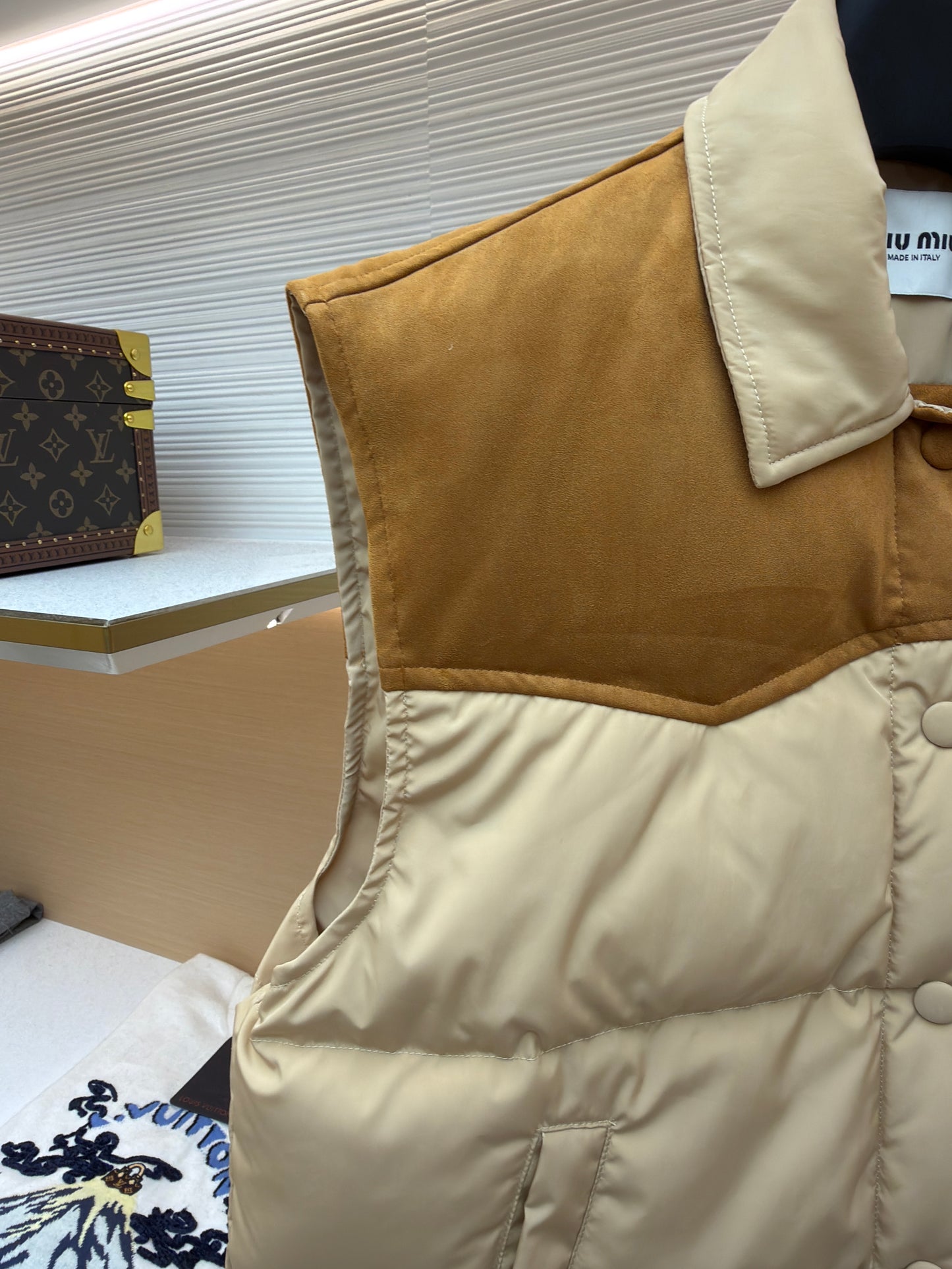 Brown and Beige Vest