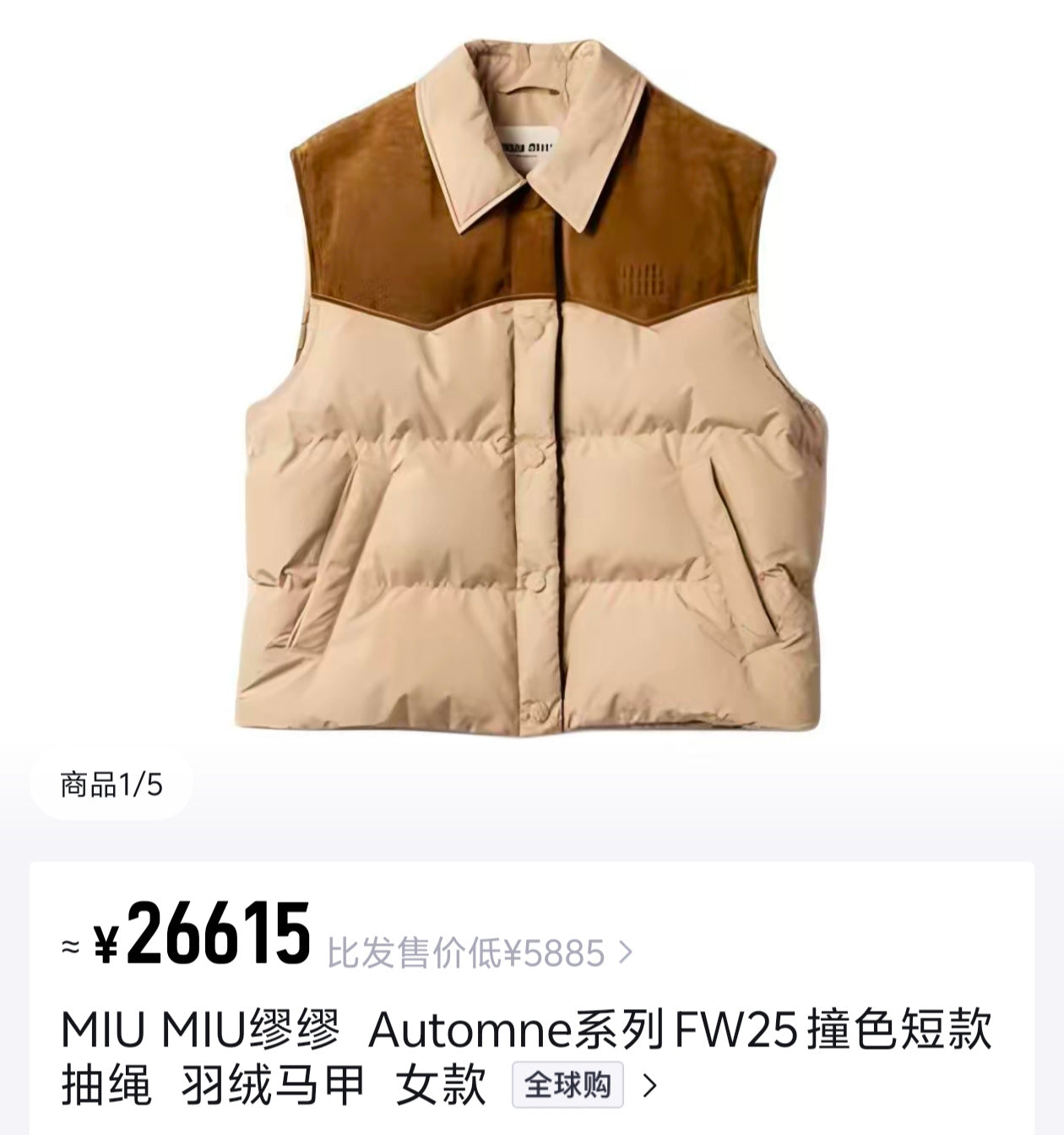 Brown and Beige Vest