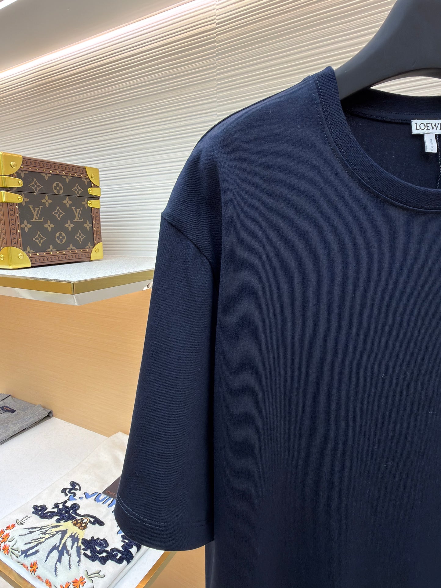 Dark Blue and White T-Shirt