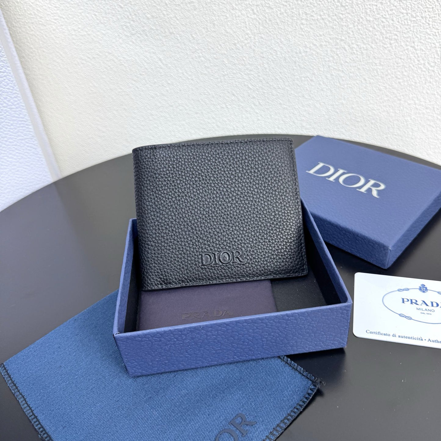 Camel and Black Wallet