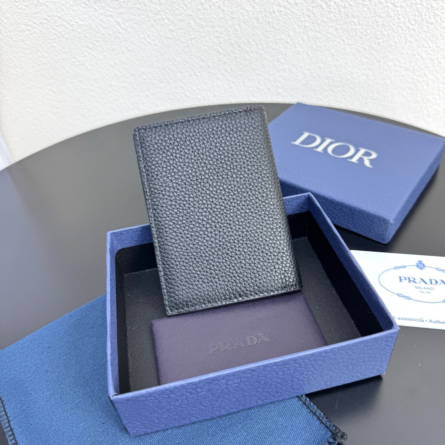 Camel and Black Wallet