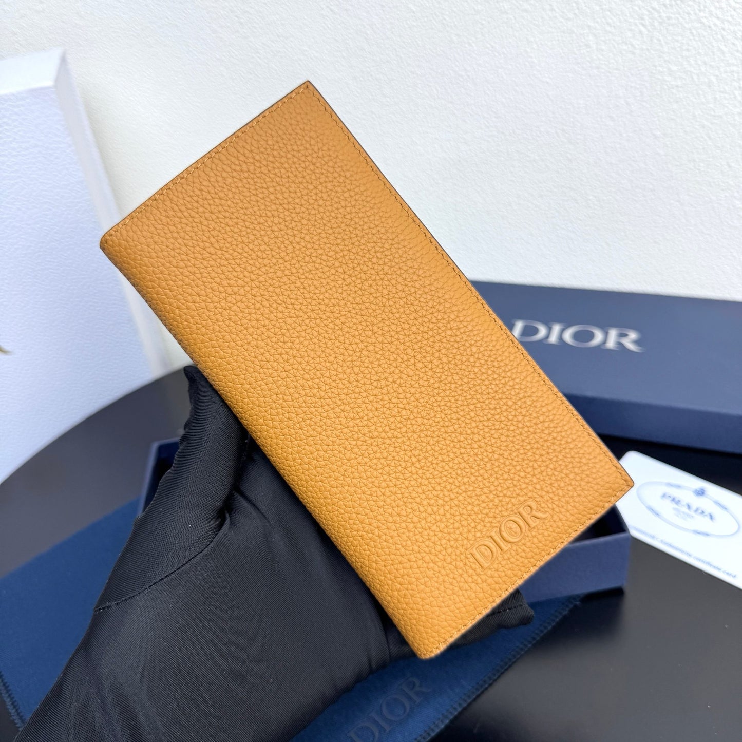 Camel and Black Wallet