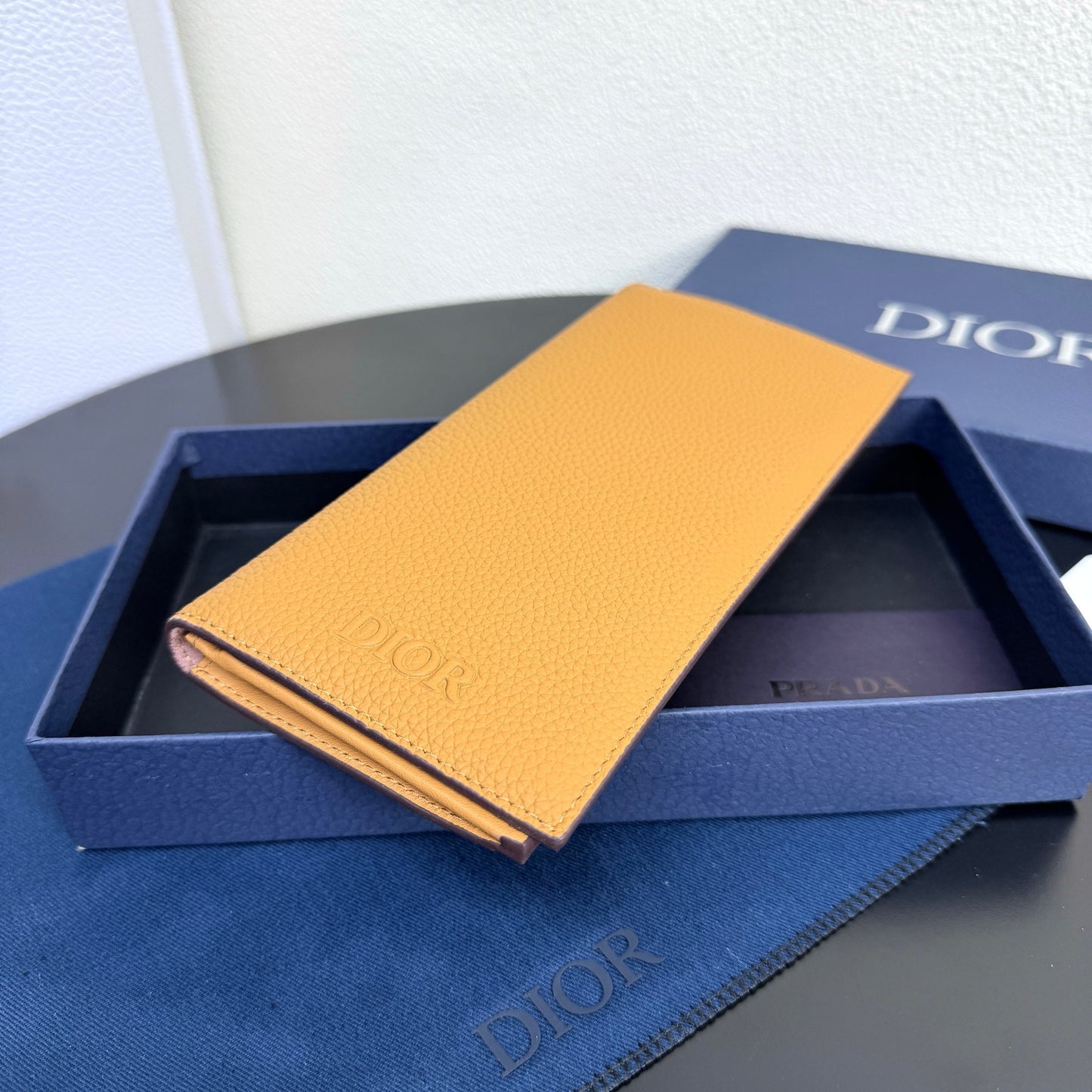 Camel and Black Wallet