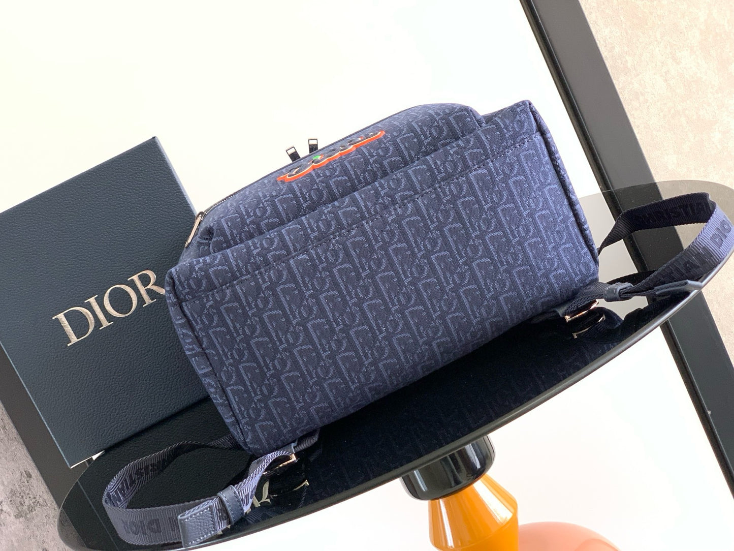 Dark Blue and Black Backpack