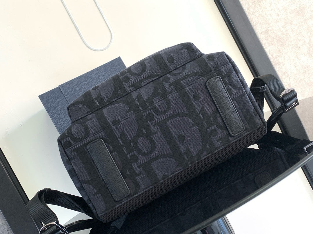 Dark Blue and Beige Backpack