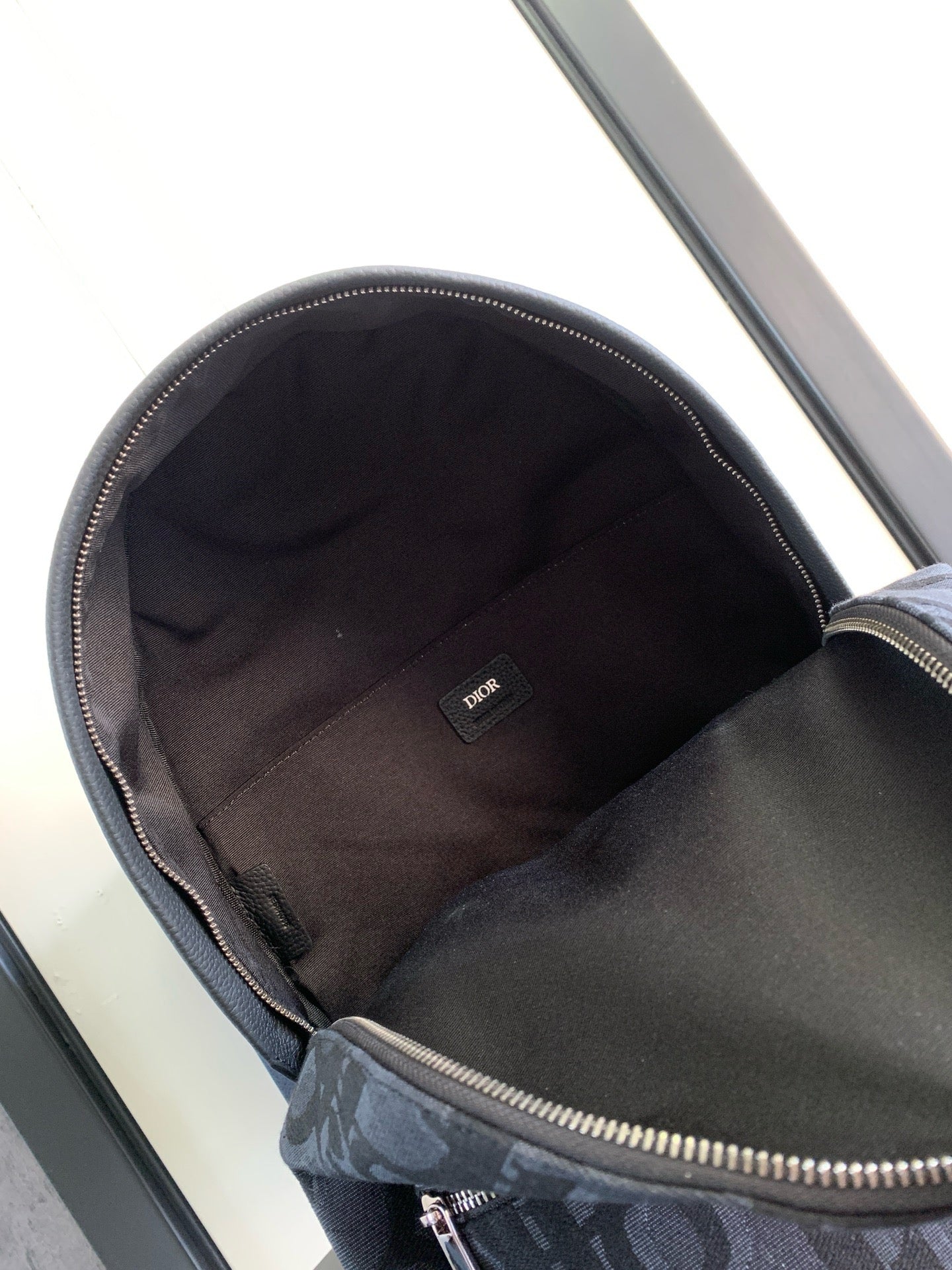 Dark Blue and Beige Backpack