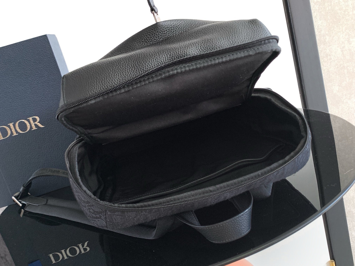 Black and Beige Backpack