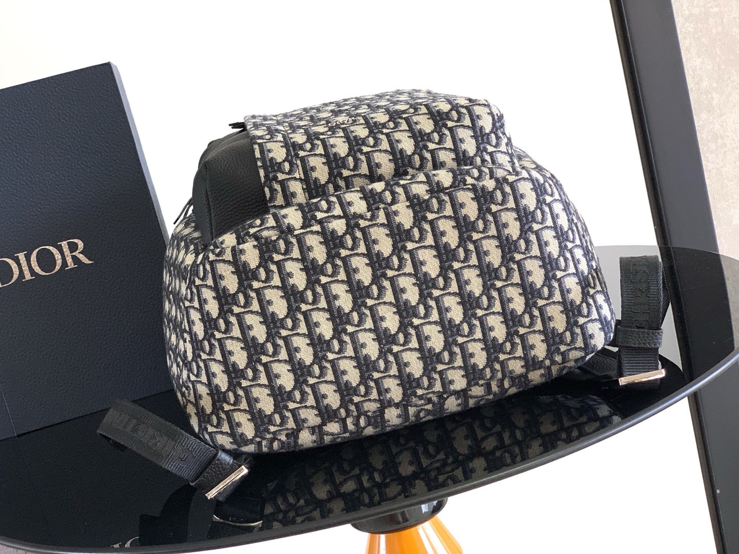 Black and Beige Backpack