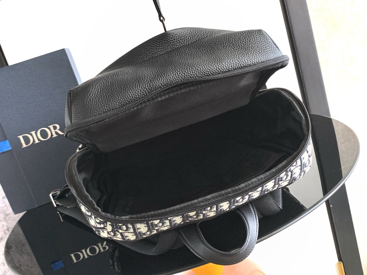 Black and Beige Backpack