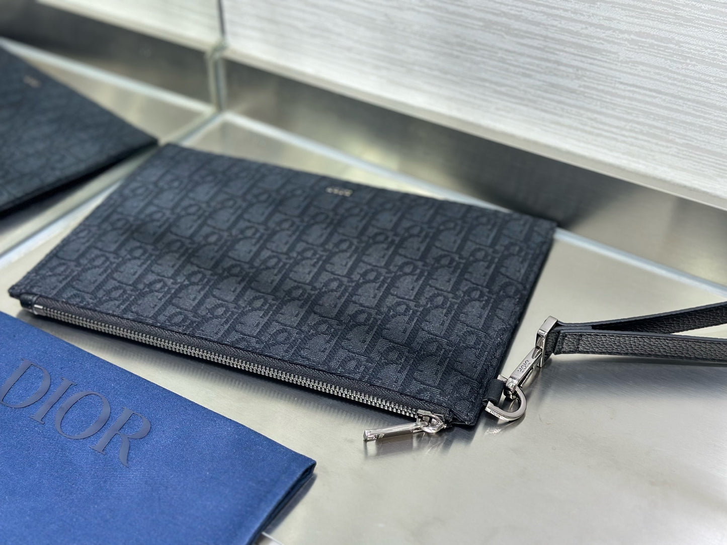 Dark Blue and Beige Bag