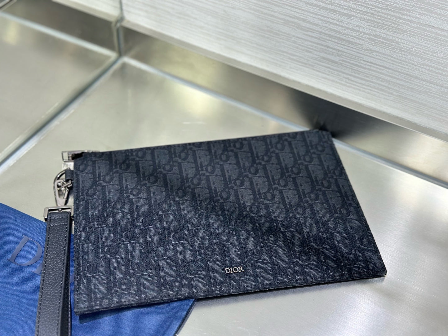 Dark Blue and Beige Bag