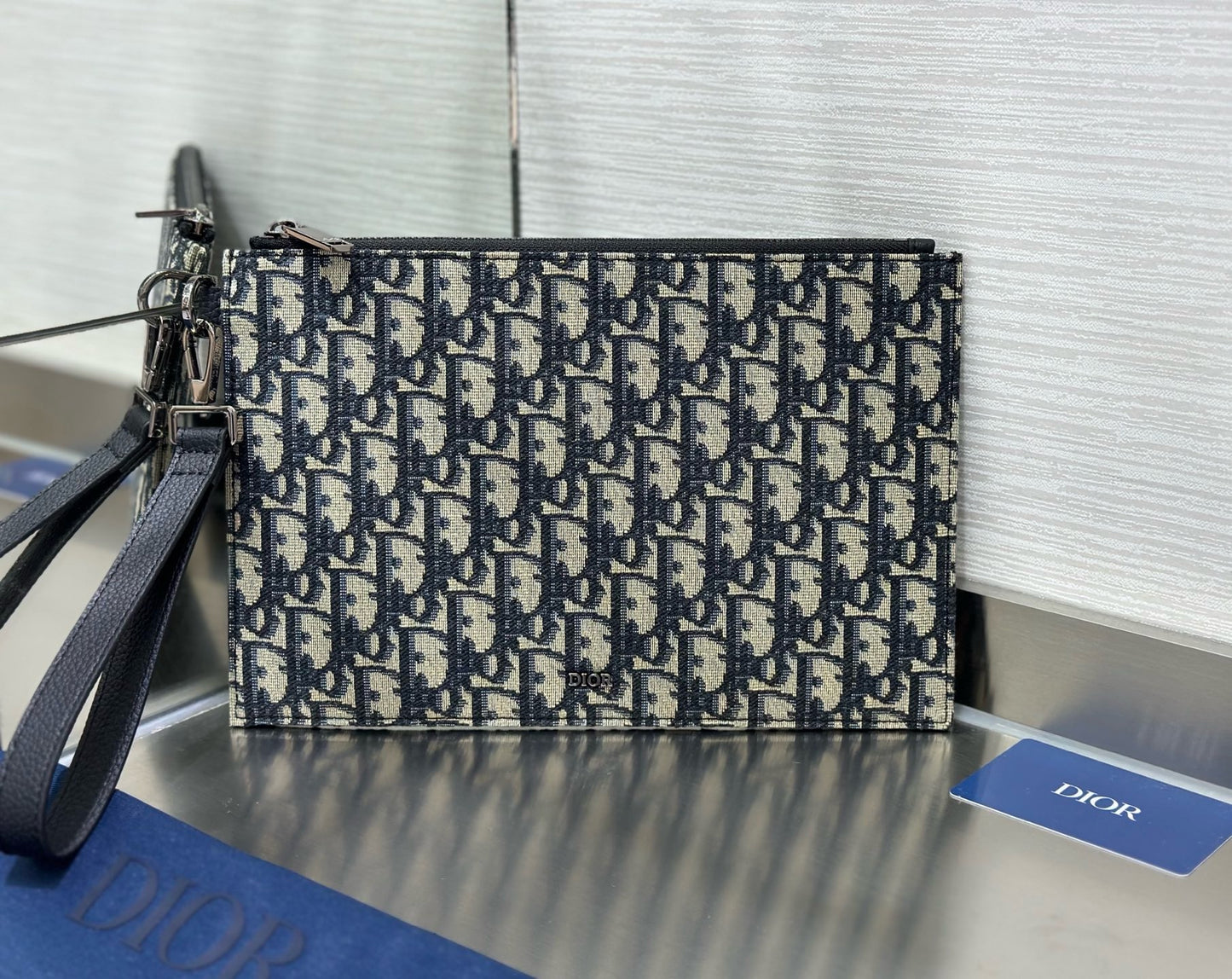 Dark Blue and Beige Bag