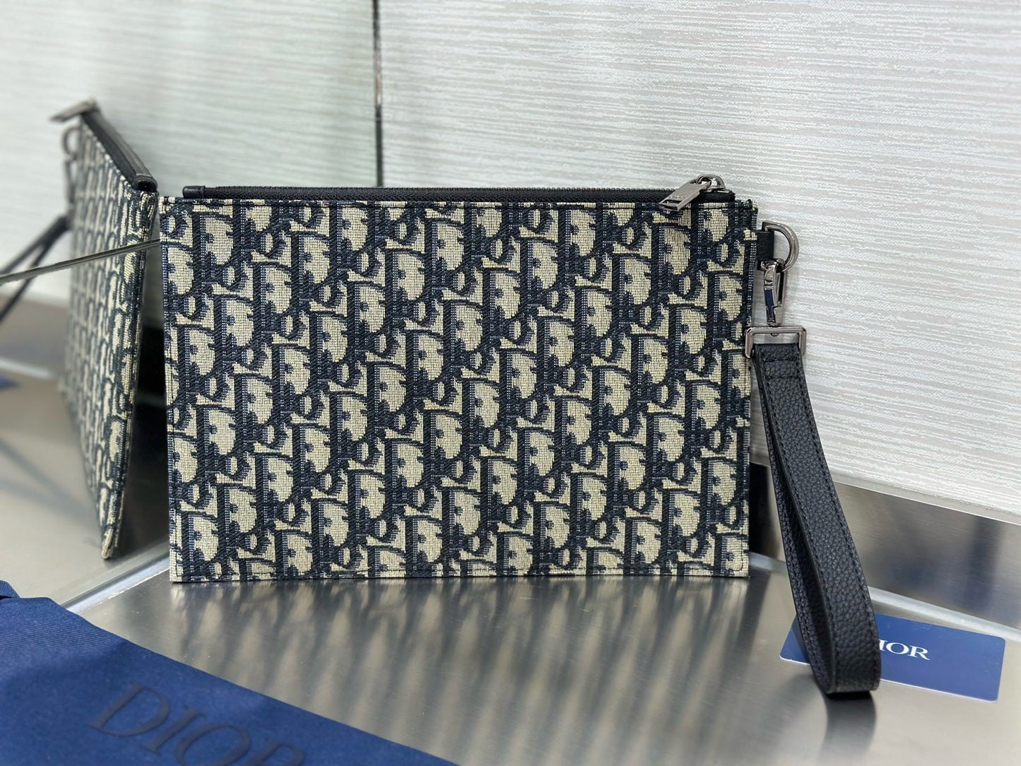 Dark Blue and Beige Bag