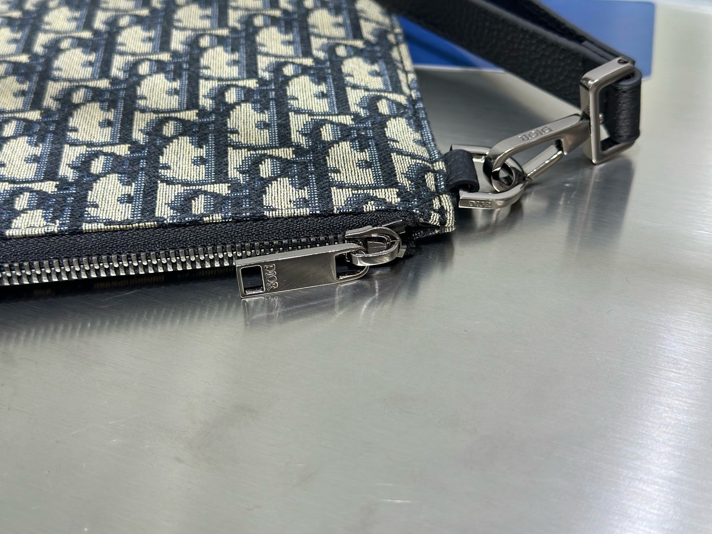 Dark Blue and Beige Bag