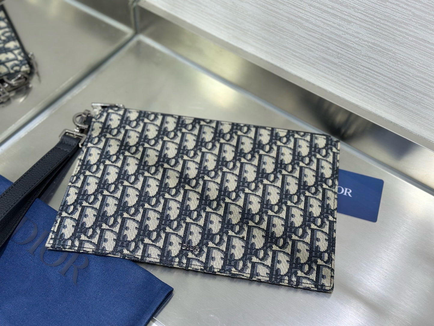 Dark Blue and Beige Bag