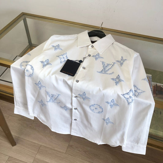 White and Sky blue Shirt