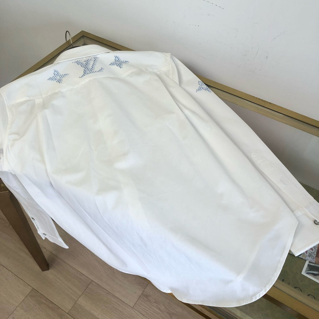 White and Sky blue Shirt