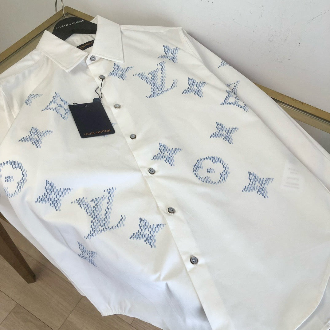 White and Sky blue Shirt