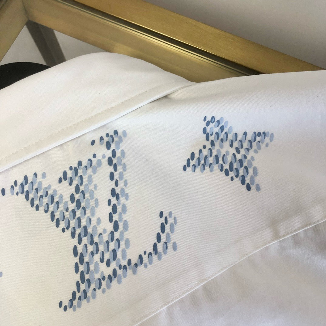 White and Sky blue Shirt