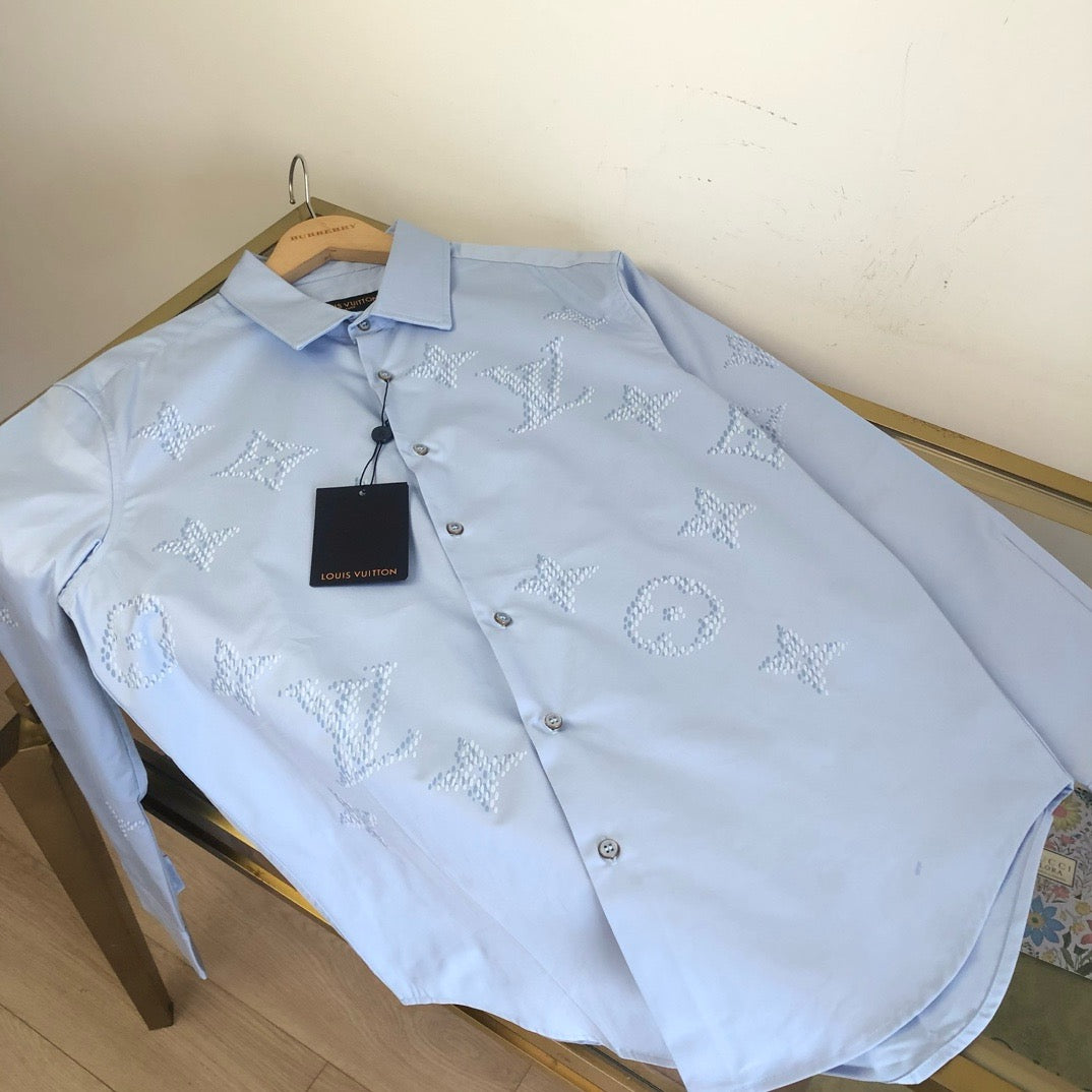 White and Sky blue Shirt