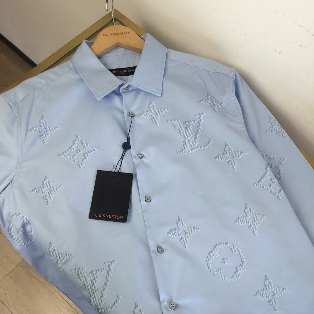 White and Sky blue Shirt