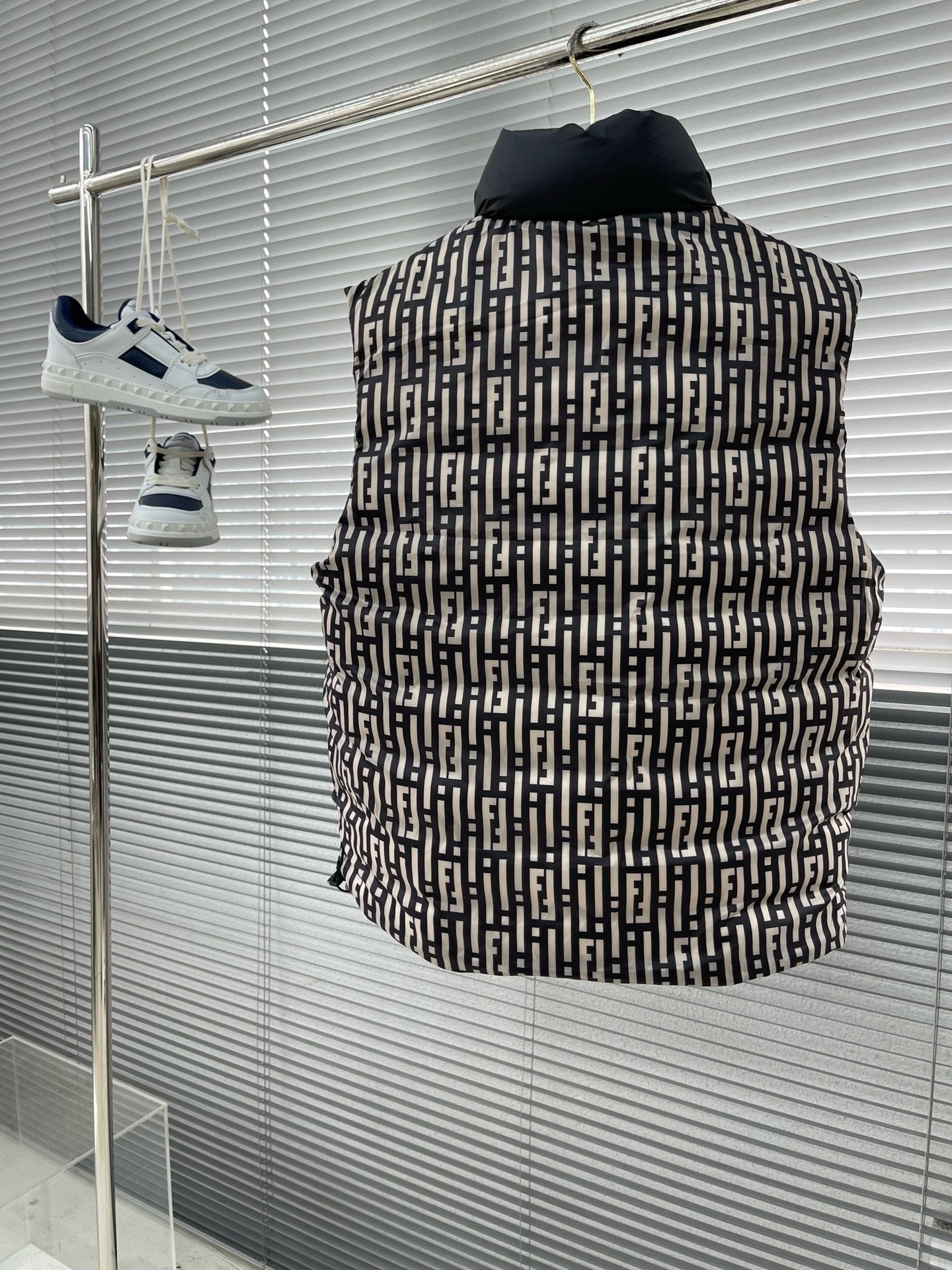 Black and Black white Vest