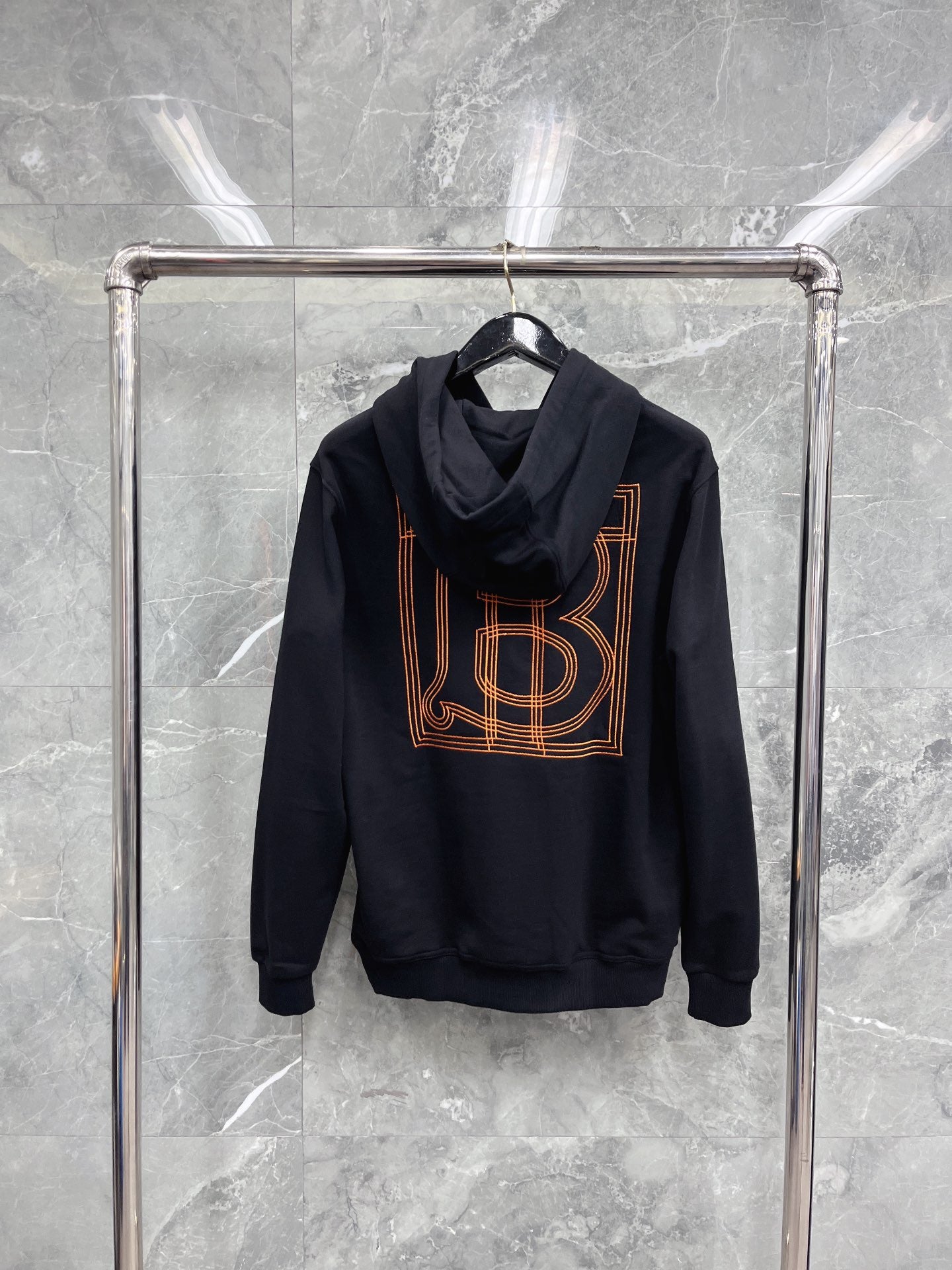 Black, Dark blue and Orange Hoodie