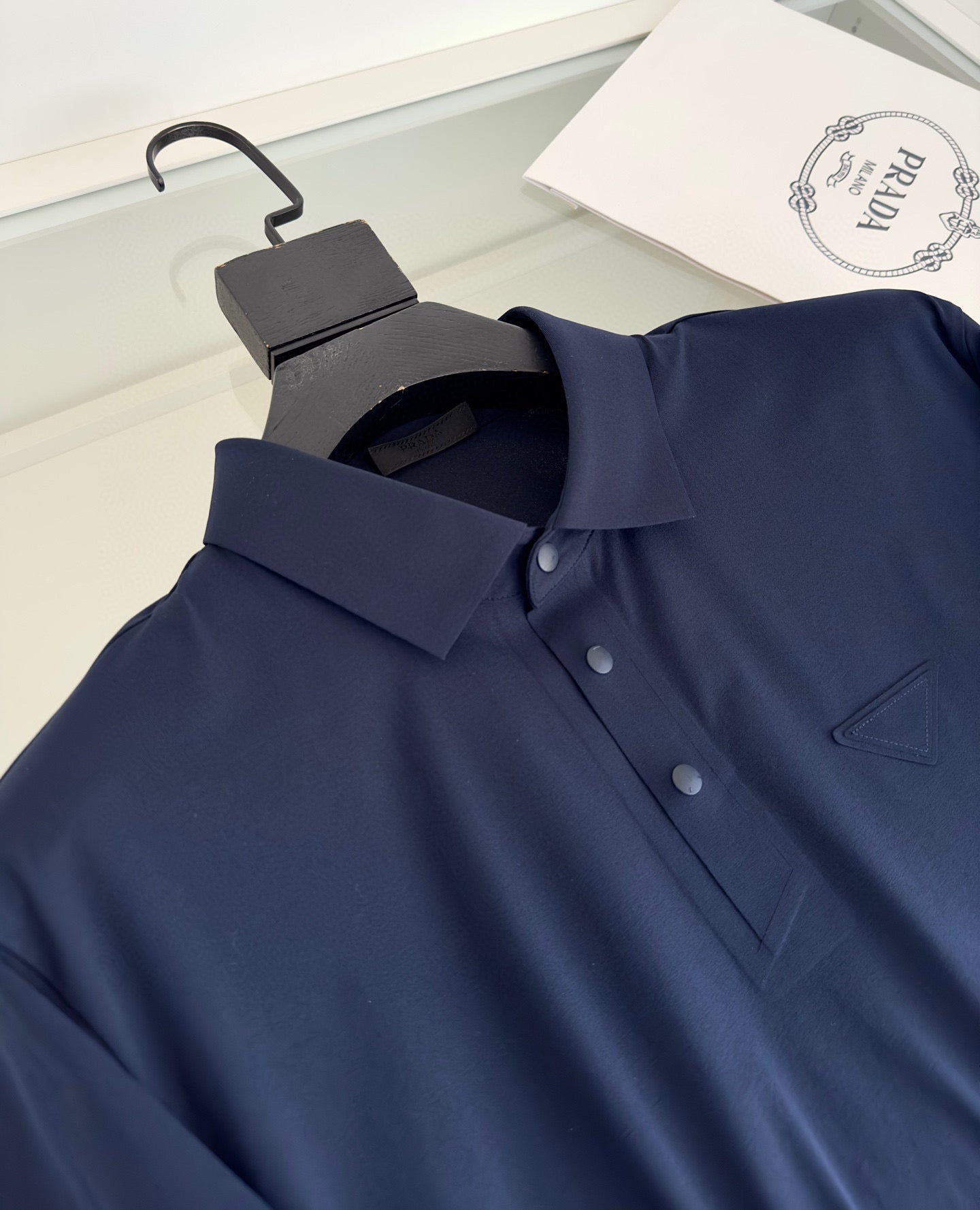 Dark Blue and White Polo