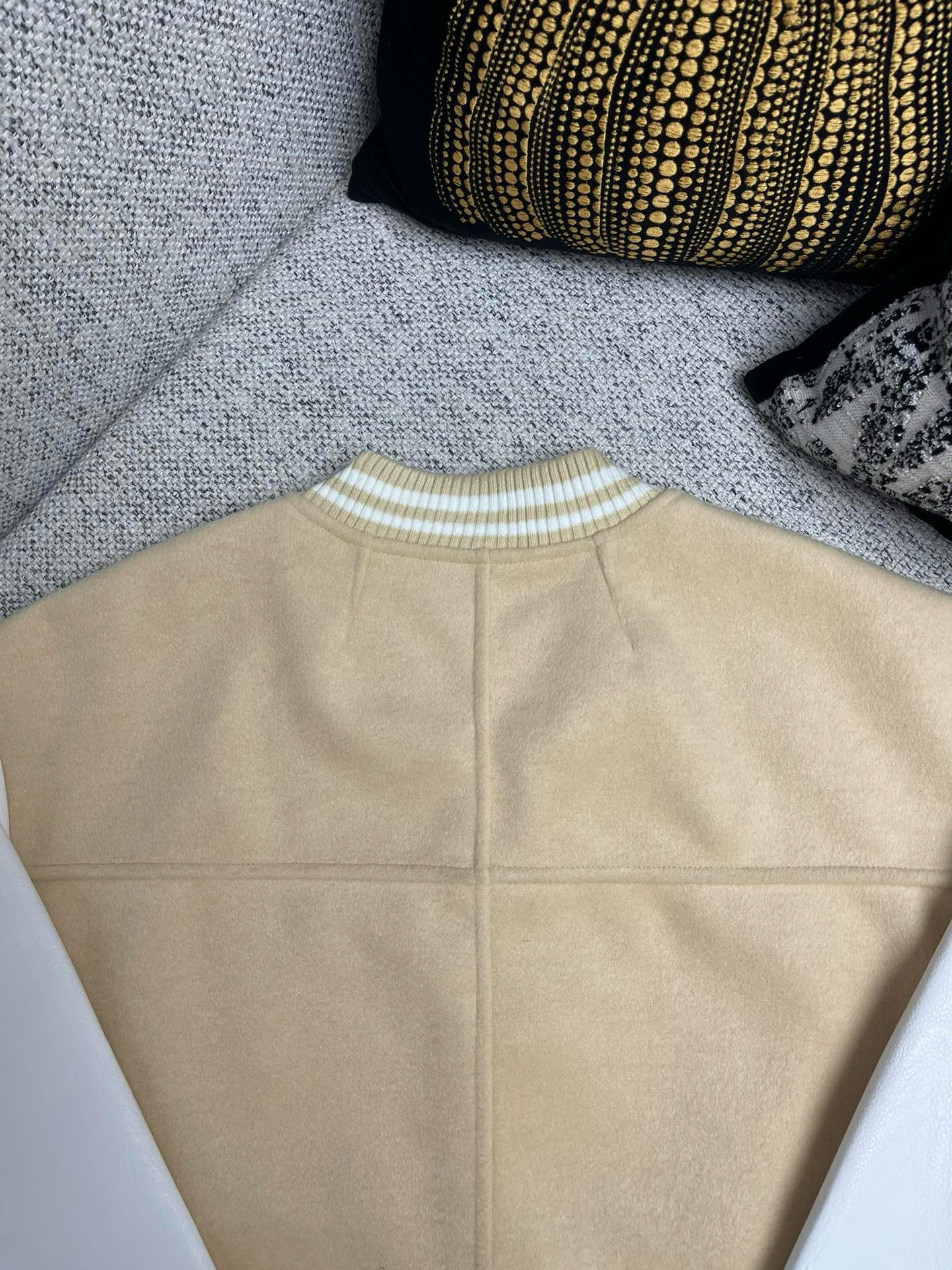 Beige and Black Jacket