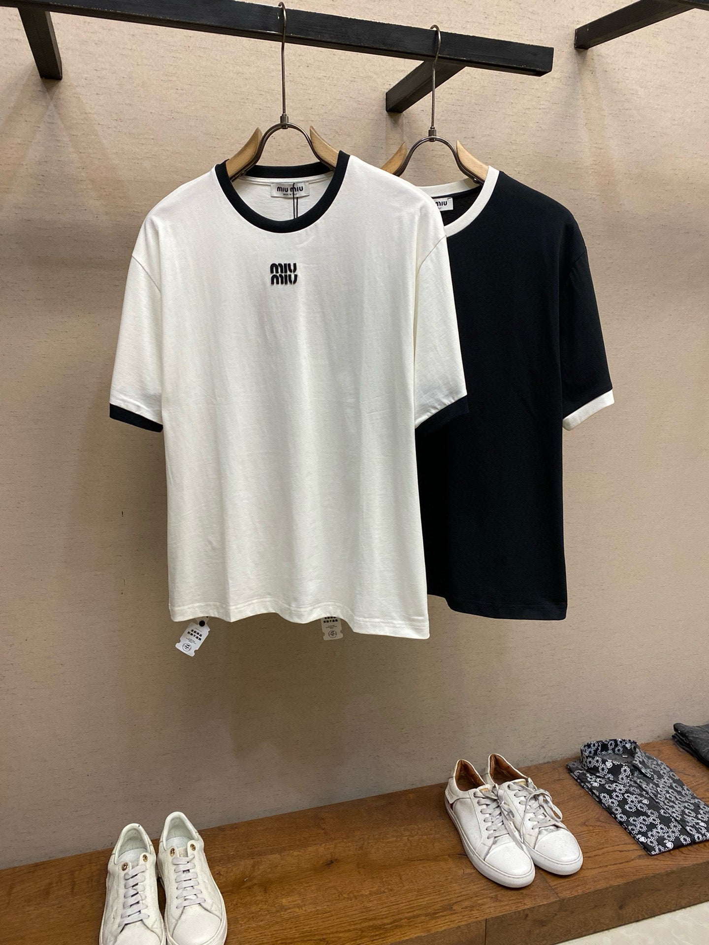 White and Black T-Shirt