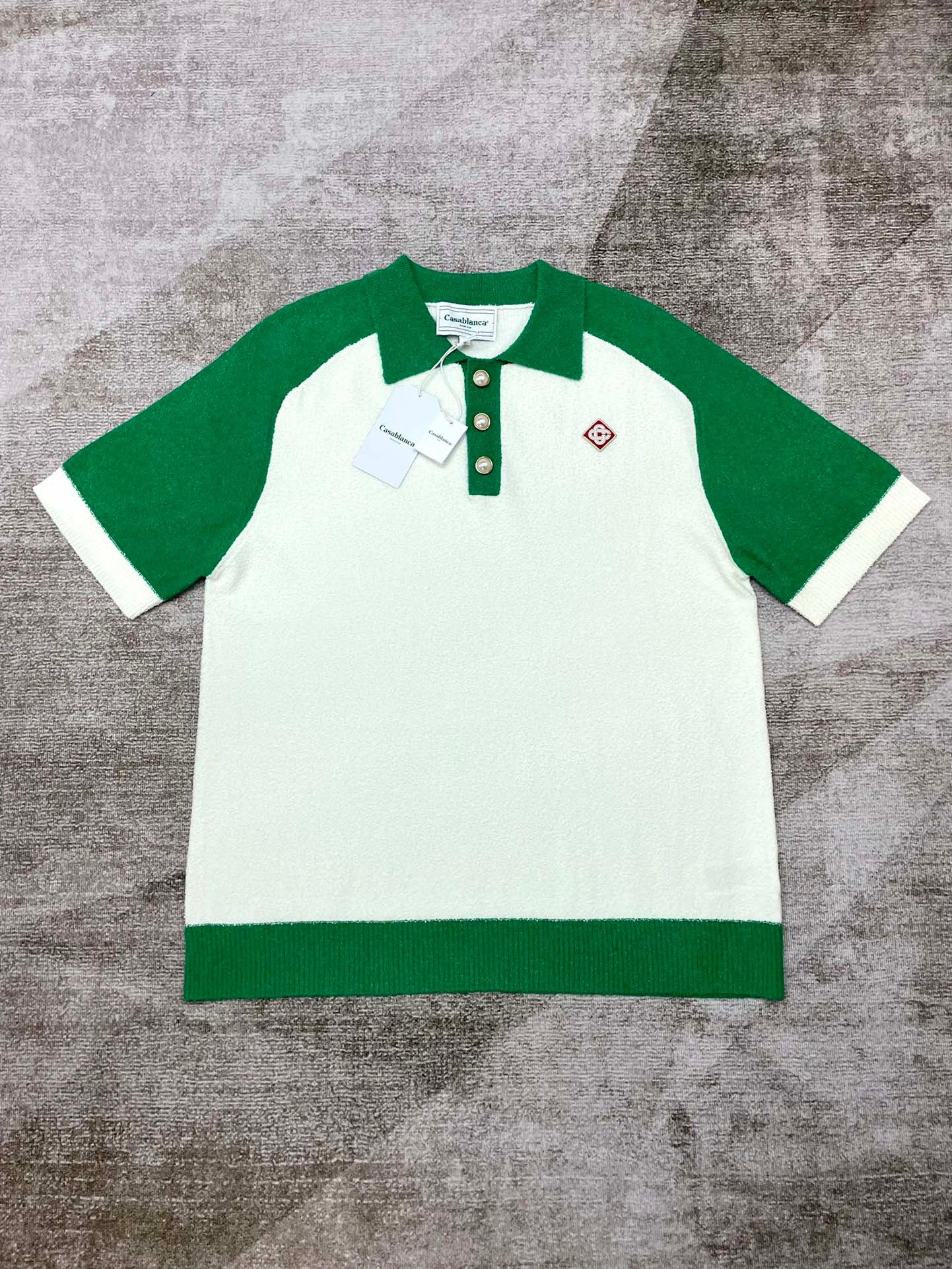 White sky blue and White green  Polo