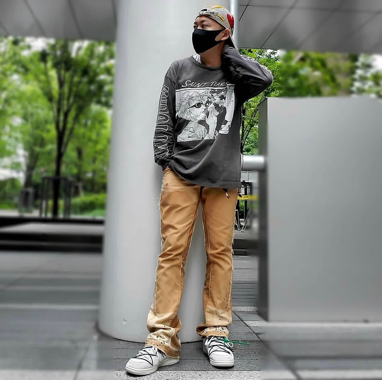 Yellow grey Pant