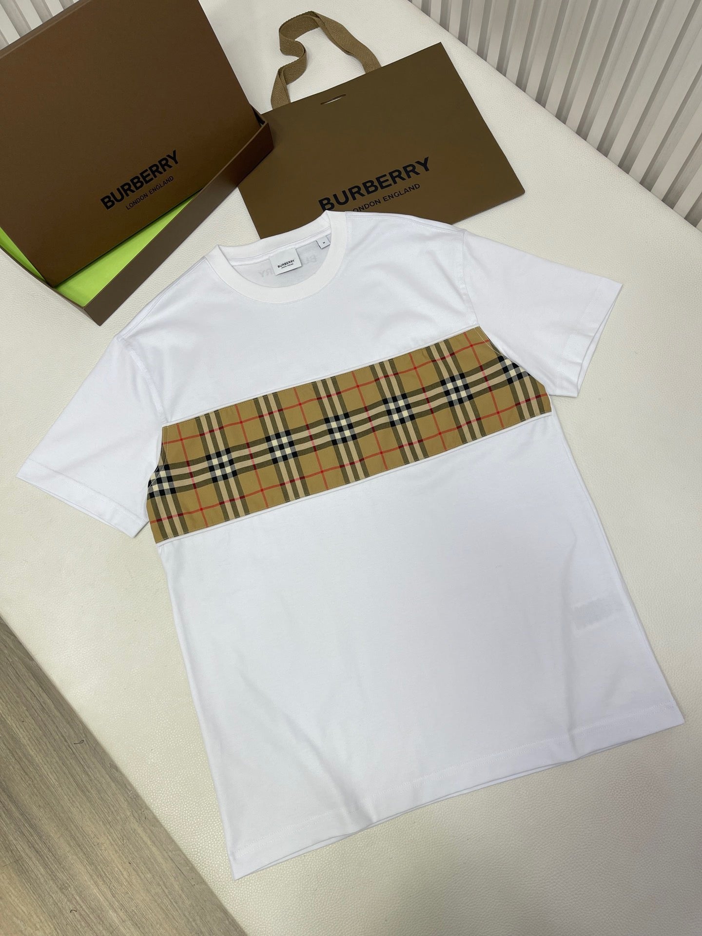 Black,White and Khaki T-shirt