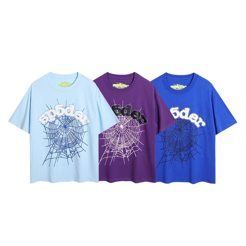 Purple,Sky blue and Blue T-shirt