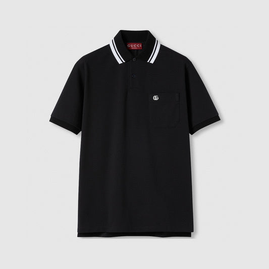 Schwarzes und graues Polo