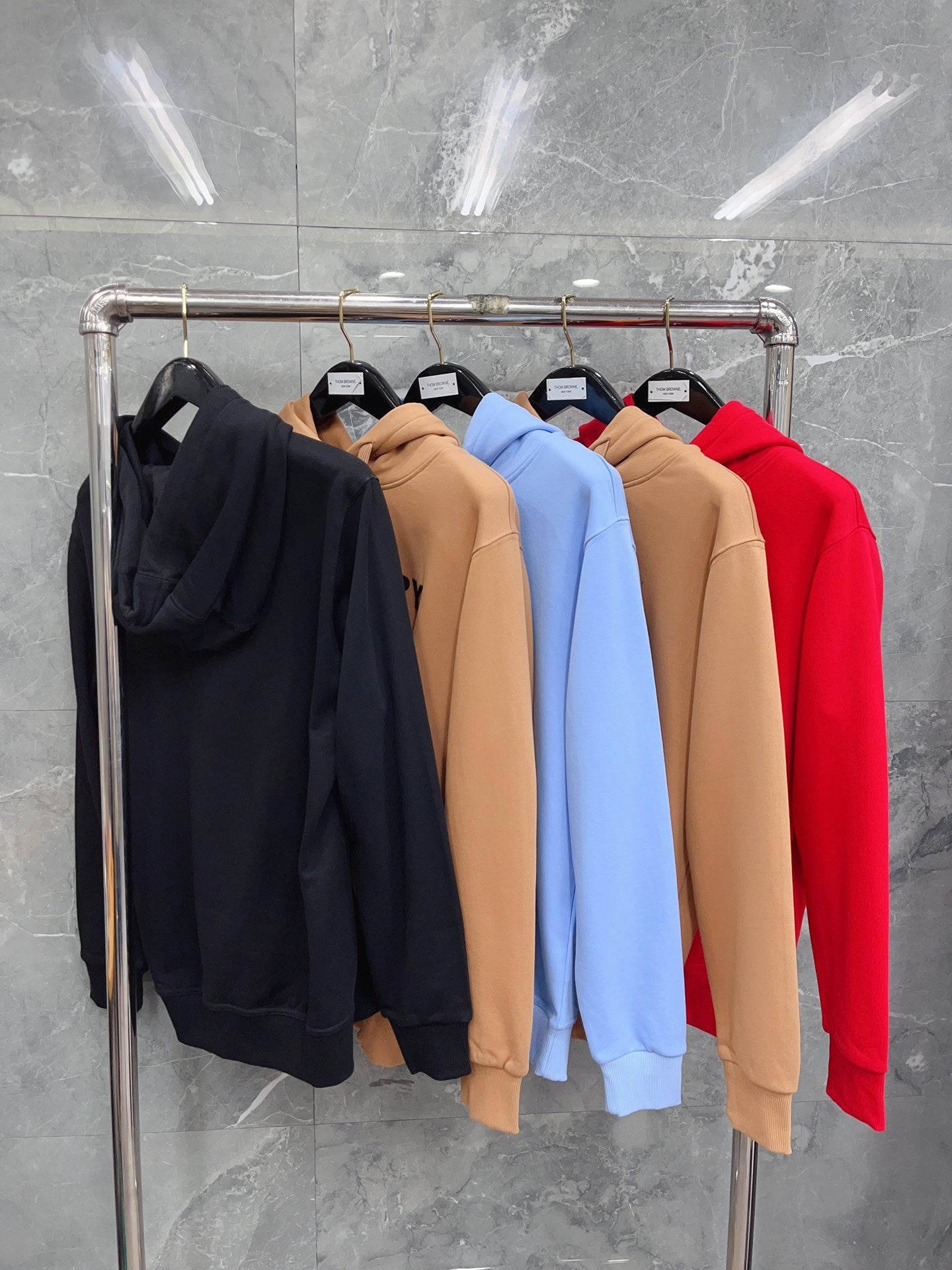 Black, Khaki, Blue and Red Hoodie