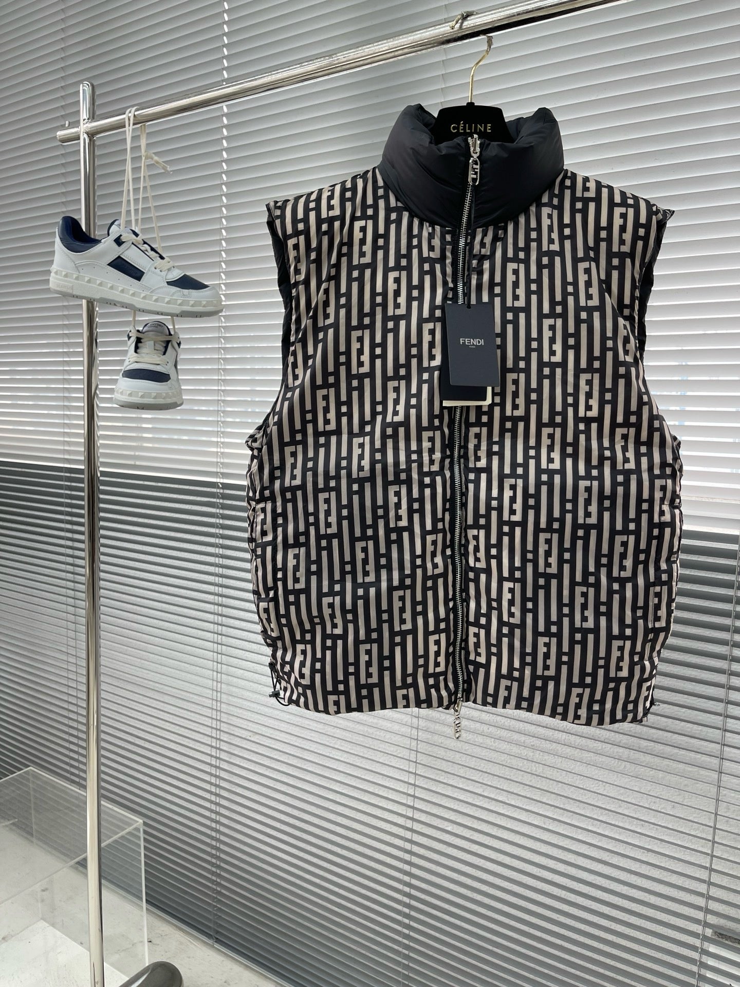 Black and Black white Vest