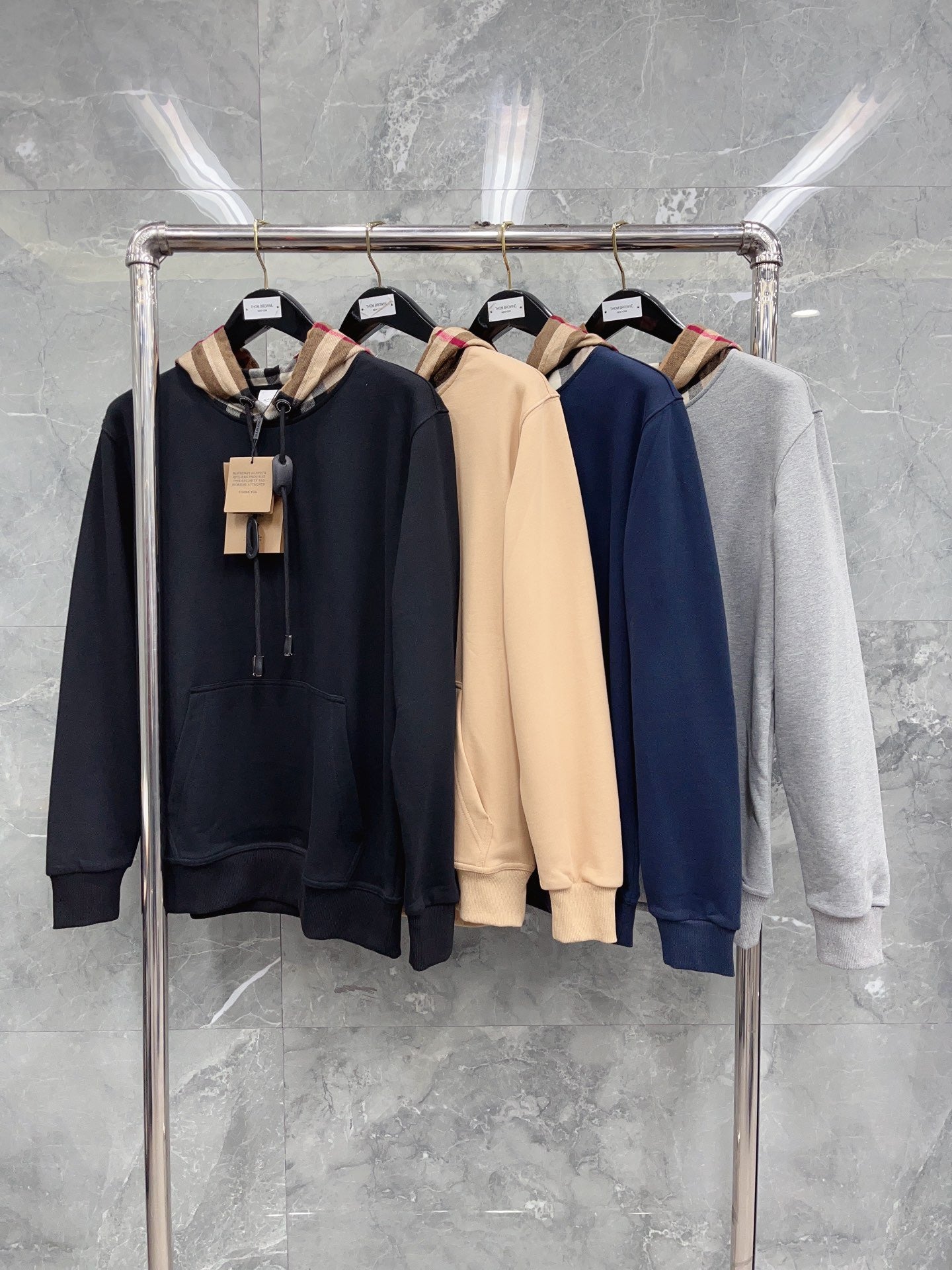 Black, Dark blue, Grey and Khaki Hoodie