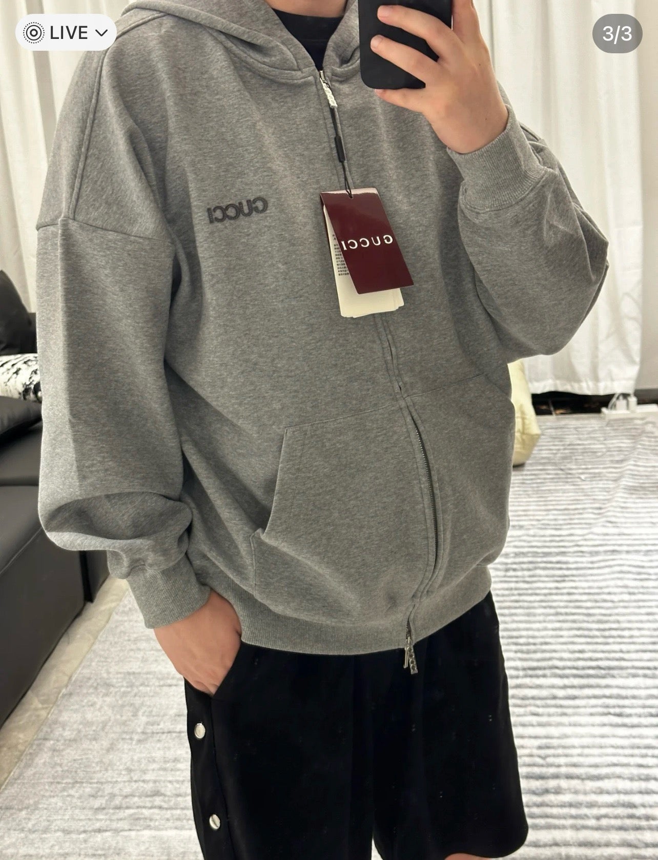 Graue Jacke