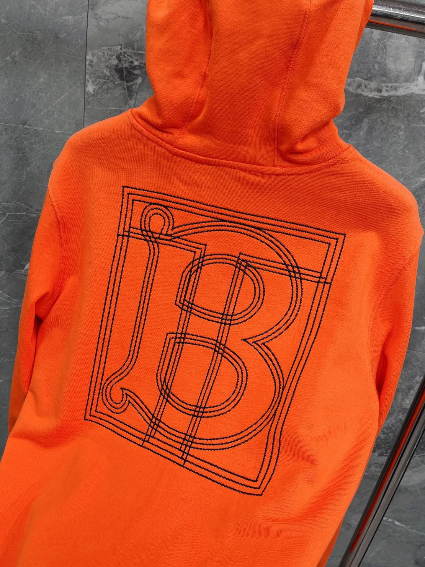 Black, Dark blue and Orange Hoodie