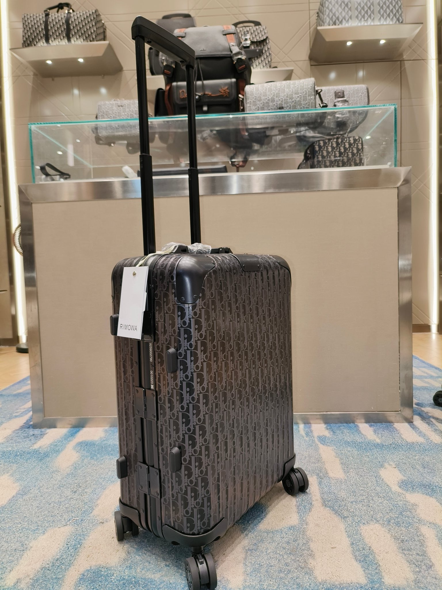 Black, Silver and Brown Suitcase