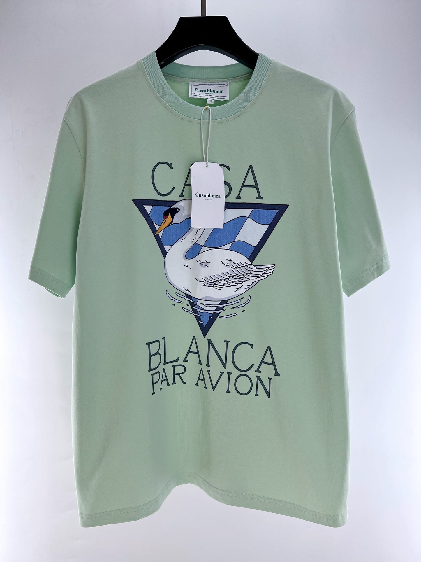 White, Blue and Light Green T-shirt