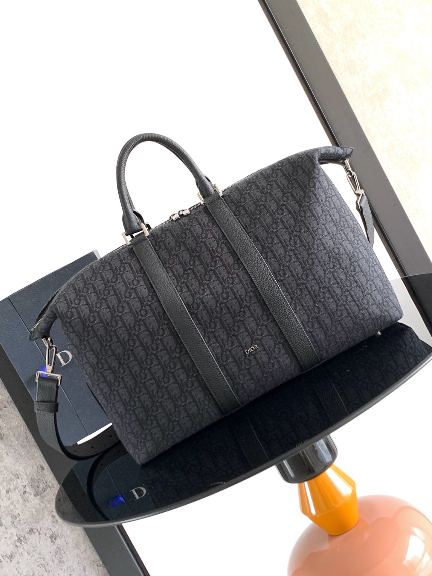 Apricot and Black Bag