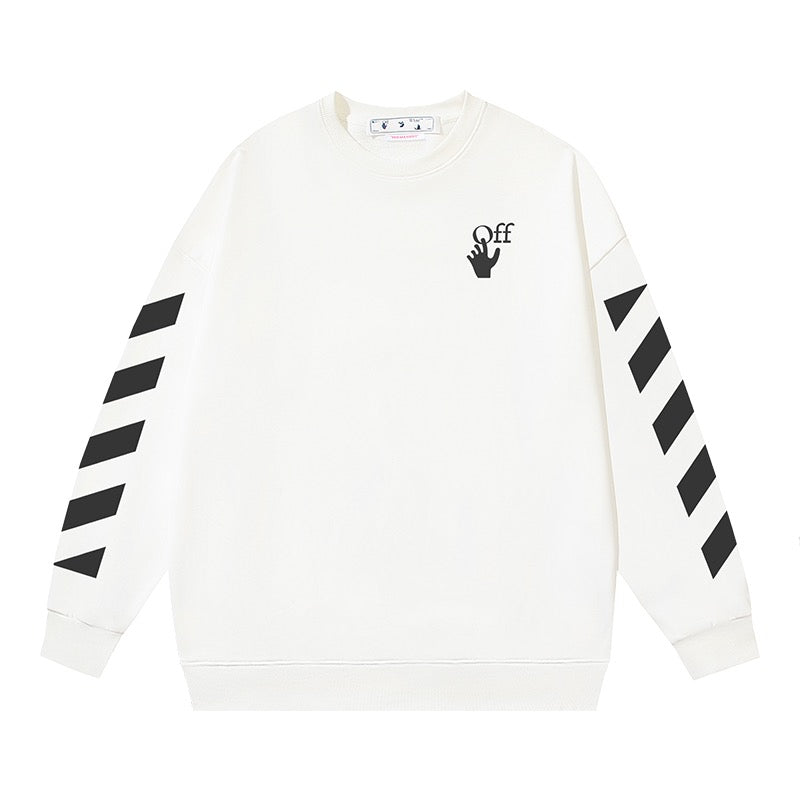 White and Black Sweatshirt