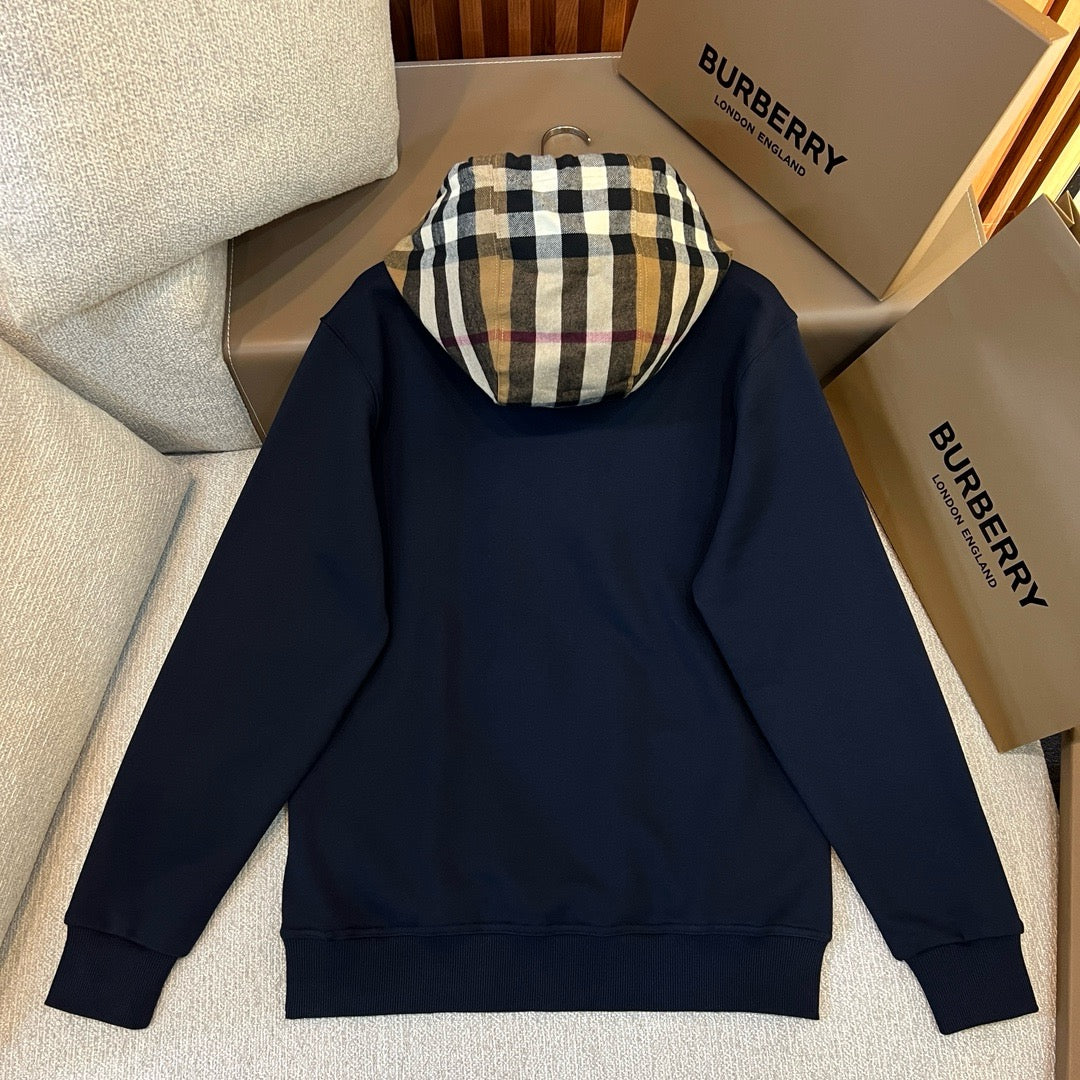 Black, Grey, Blue and Khaki Hoodie