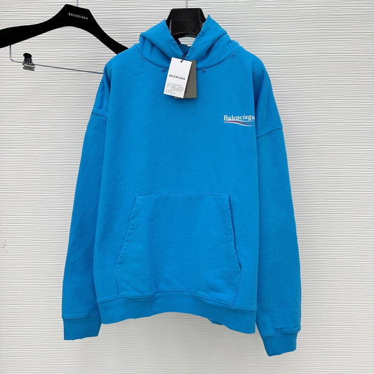 Sky blue and Dark grey Hoodie