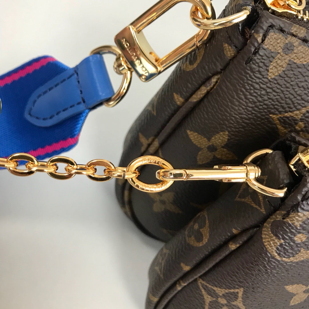 Blue, Black and Flamingo Bags