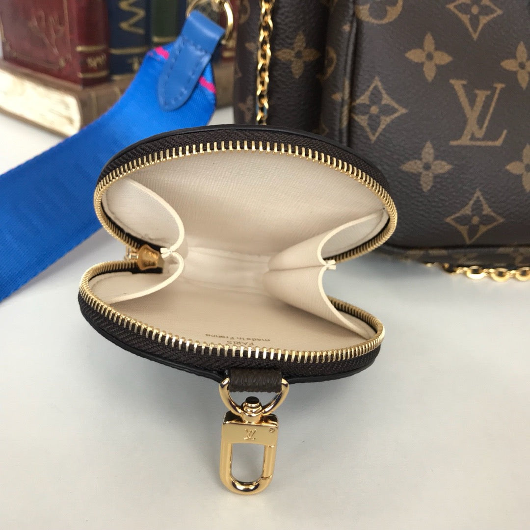 Blue, Black and Flamingo Bags